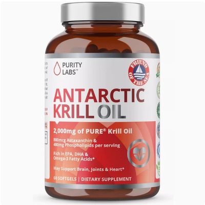 美国代购Purity Labs Wild Antarctic Krill Oil Double Strength
