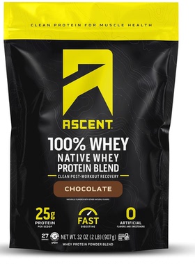 Ascent 100% Whey Protein Powder - Post Workout Whey Prot