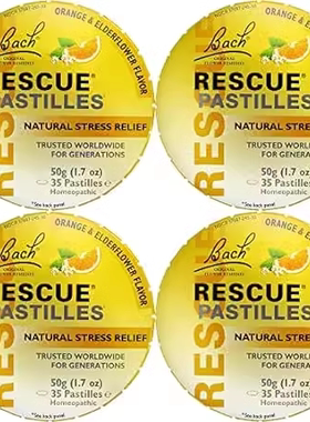 美国代购RESCUE Bach PASTILLES， Orange and Elderflower Flavo