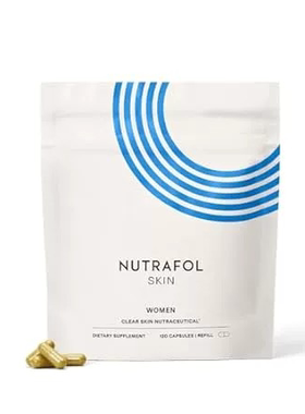 Nutrafol Clear Skin Acne Supplement for Women， Clinically