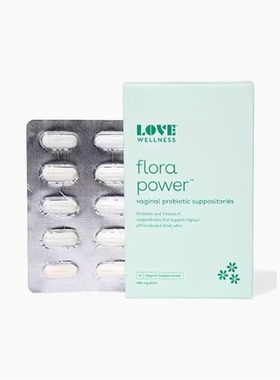 Love Wellness Vaginal Probiotic Suppositories， Flora Powe