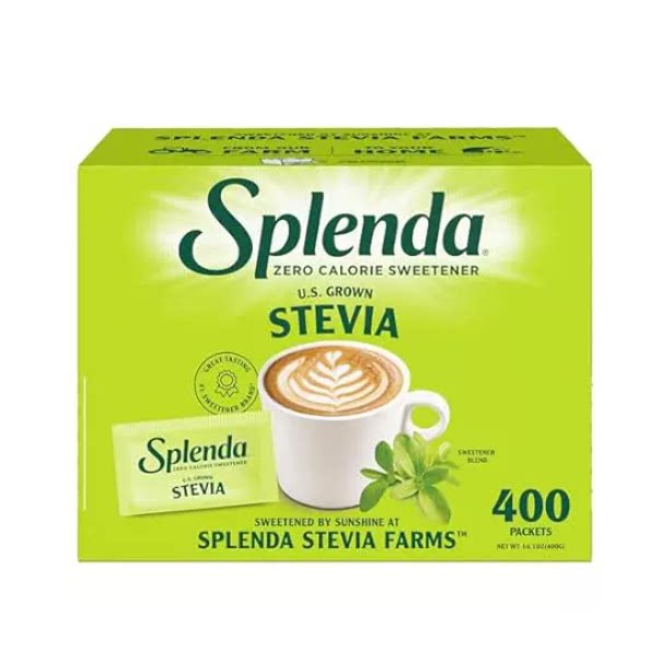 SPLENDA Stevia Zero Calorie Sweetener， Sugar Substitute P - 实物图