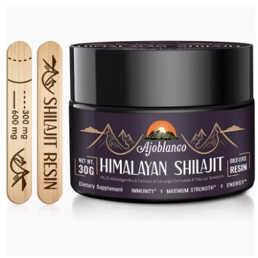 美国代购600mg Shilajit Pure Himalayan Organic Shilajit Resin