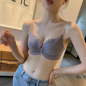 AH无钢圈文胸套装 无痕云朵聚拢小胸罩收副乳防下垂性感蕾丝内衣女