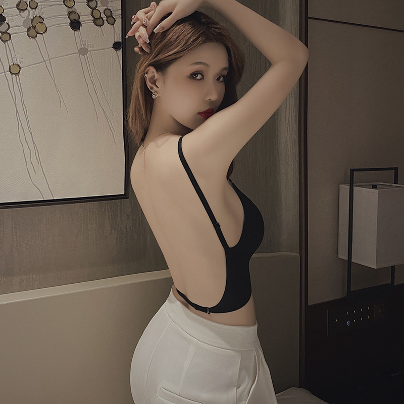 无钢圈文胸套装聚拢无痕露背内衣