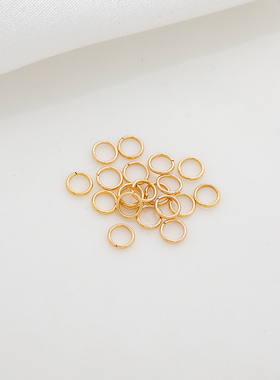14K保色金开口小圈圈 diy饰品配件外径3/4/5mm diy配件手作保色
