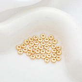 14k包金保色配件 隔片3mm 4mm隔珠diy饰品配件散珠50颗一份