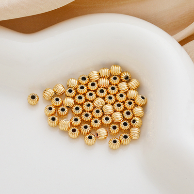 14K包金DIY保色南瓜纹珠DIY手工