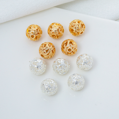 14k包金保色镂空祥云珠