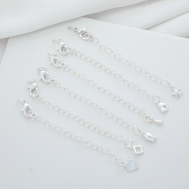 银色保色龙虾扣项链加长延长链尾链手链手工diy饰品配件材料,饰品/流行首饰/时尚饰品新,链条,淘宝优惠券,粉丝福利购,淘宝优惠卷