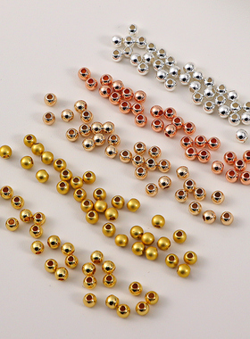 14k包金隔珠配件18k手工diy串珠饰品配件材料保色圆珠珠子散珠