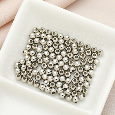 白金色包金保色轻质金珠圆珠隔珠隔片散珠diy串手链项链饰品配件