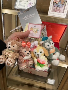 上海迪士尼乐园正品代购下午茶包挂雪莉玫饼饼托尼达菲钥匙扣挂件