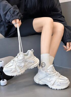 欧货厚底圆头老爹鞋休闲鞋
