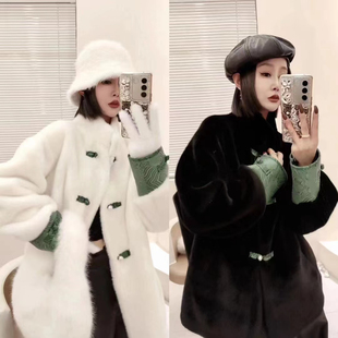 裘皮大衣外套冬 年轻时尚 2024新款 水貂皮草女貂中长款