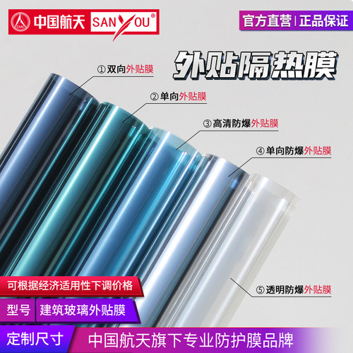 中国航天SANYOU外贴膜防爆玻璃膜