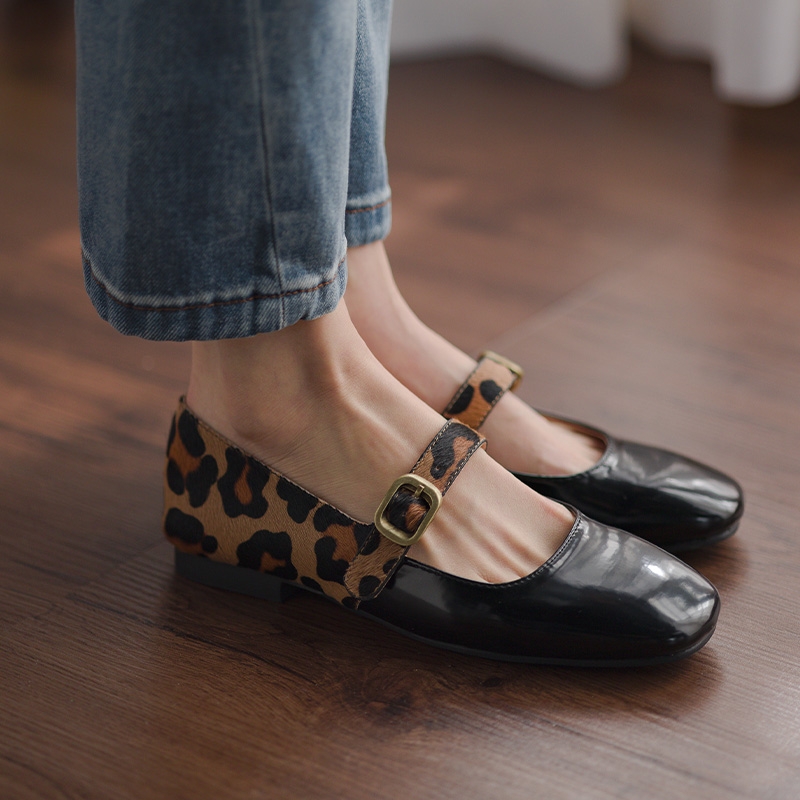 IINZI林印象单鞋休闲豹纹