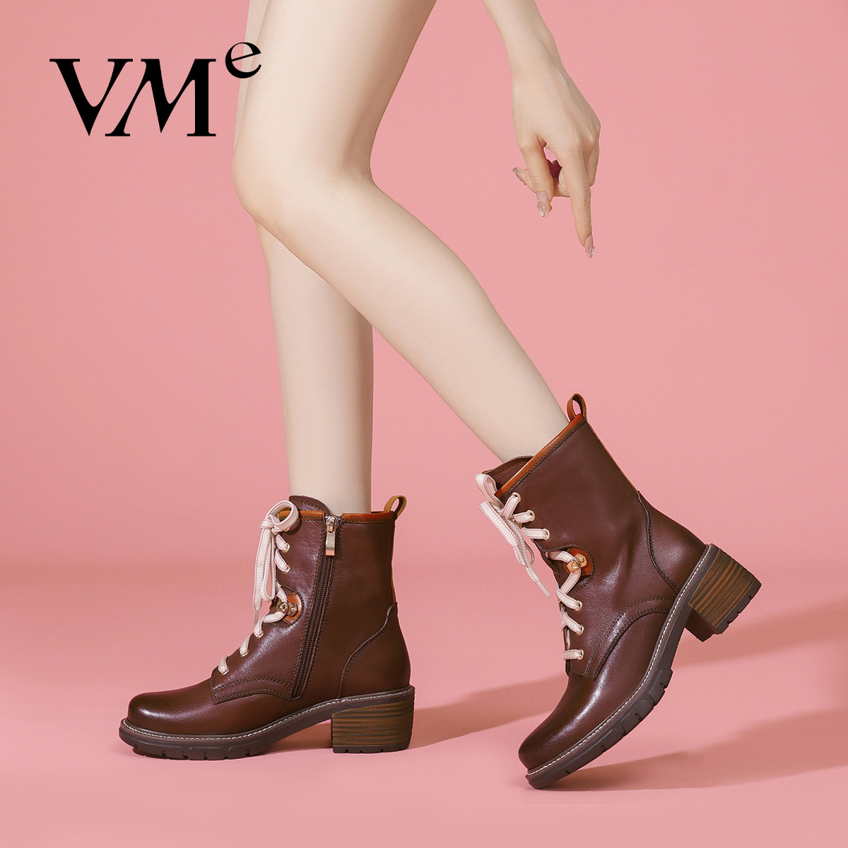 VME舞魅2025新款真皮马丁靴