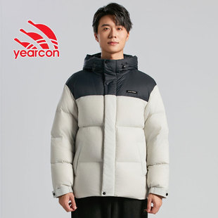 意尔康羽绒服男2024冬季新款加厚拼色保暖短款面包服外套54430362