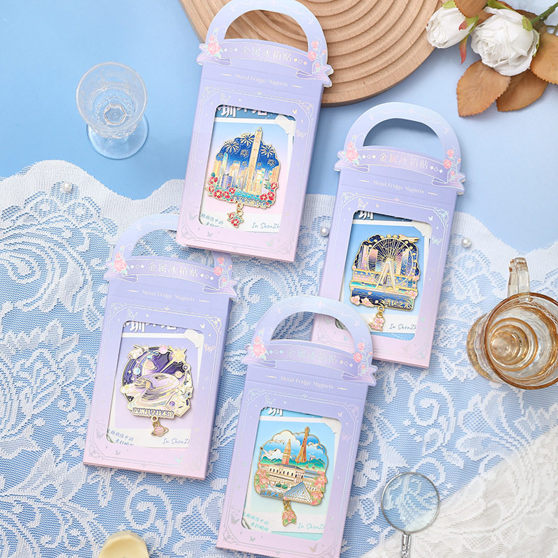 爆款深圳金属冰箱贴景点旅游纪念品礼品礼物文创周边产品冰箱装饰