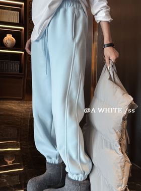 贝贝家K310束脚卫裤 冬季加绒雪地氛围百搭宽松休闲裤显瘦卫裤女