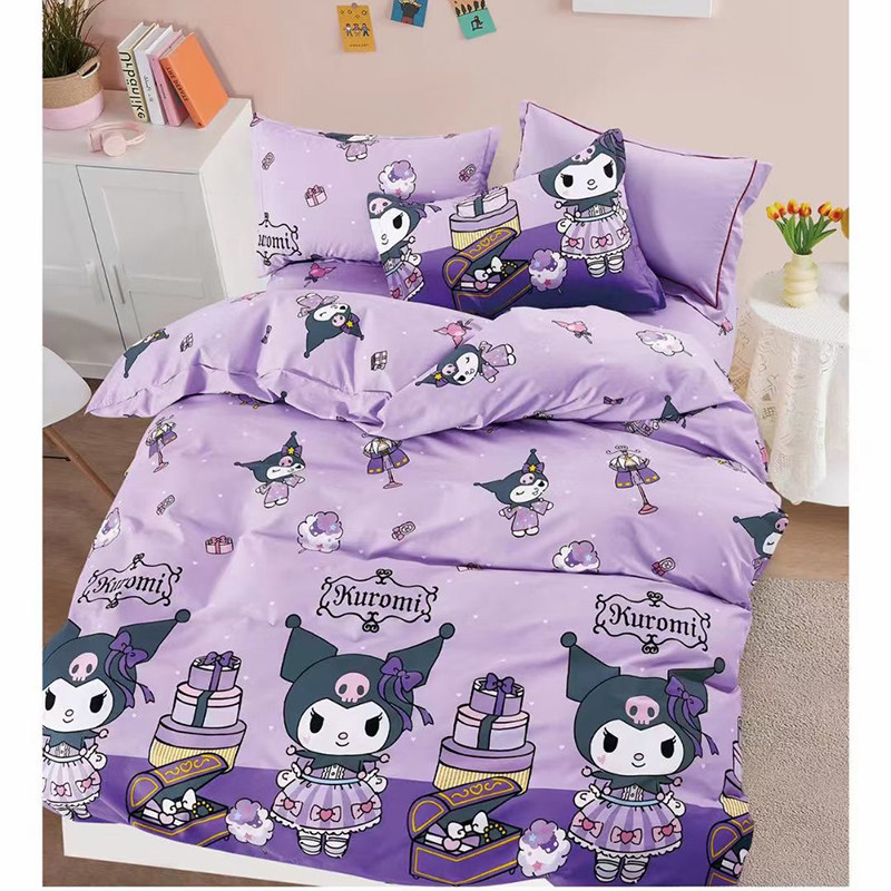 库洛米儿童加厚纯棉卡通床上四件套全棉床笠款套件床单被套宿舍床,床上用品,床品套件/四件套/多件套,淘宝优惠券,粉丝福利购,淘宝优惠卷