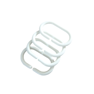 窗帘挂钩床帘挂钩活扣环C型圈浴帘挂钩吊环床帘扣环开口塑料挂钩