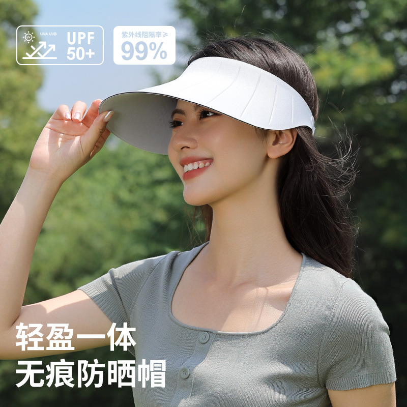 高尔夫运动夏季防晒帽女防紫外线太阳帽大帽檐空顶可折叠遮阳帽子