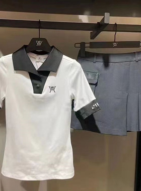 韩版高尔夫女装服饰夏季新款短袖T恤运动时尚高级速干polo衫上衣