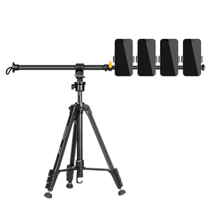 【对镜直播三脚架】适用抖音快手卖服装/卖鞋/卖珠宝直播拍摄落地式三脚架横臂专用三角支撑架多机位横杆