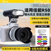 机顶闪光灯适用Canon 佳能EOS R50入门级微单高清旅游外拍灯外置机顶闪光灯微单相机户外补光拍摄神器