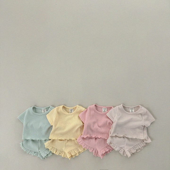 夏装新品2024女童韩版童装薄款花边短袖可爱公主儿童家居服套装