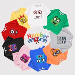 numberblocks数字积木t恤儿童衣服男女童数字图案短袖套装夏季ins