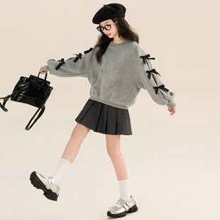 女童春装时尚新款卫衣儿童洋气重磅宽松上衣女孩2025春秋潮牌童装