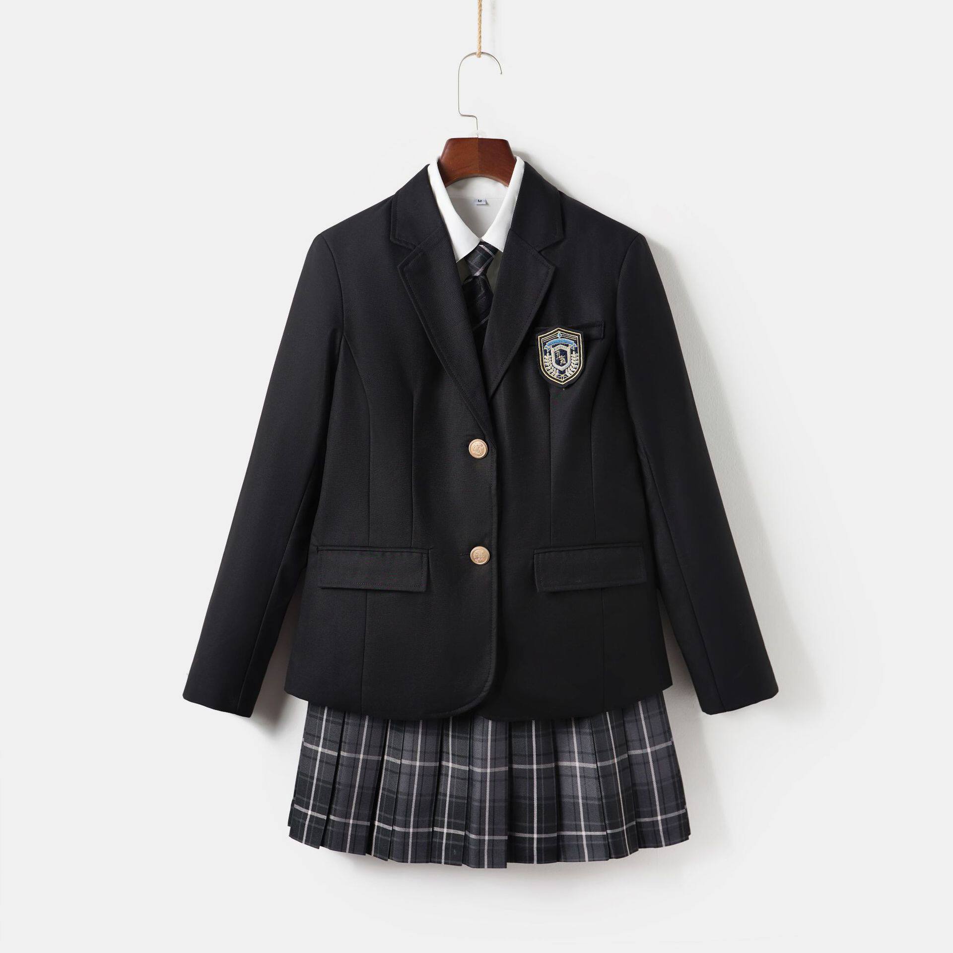 jk两粒扣西装日系基础款全套秋冬JK制服小西装女外套学院风直供