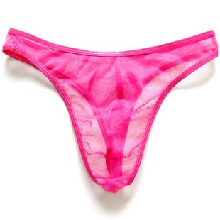 男士 全透明男低腰超薄网纱提臀紧身无痕骚内裤 性感T裤 182 丁字裤