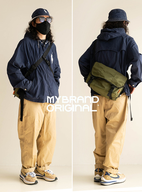 埋不烂轻舟 潮流挎包邮差包通勤运动包三点固定骑行包7L M23-2