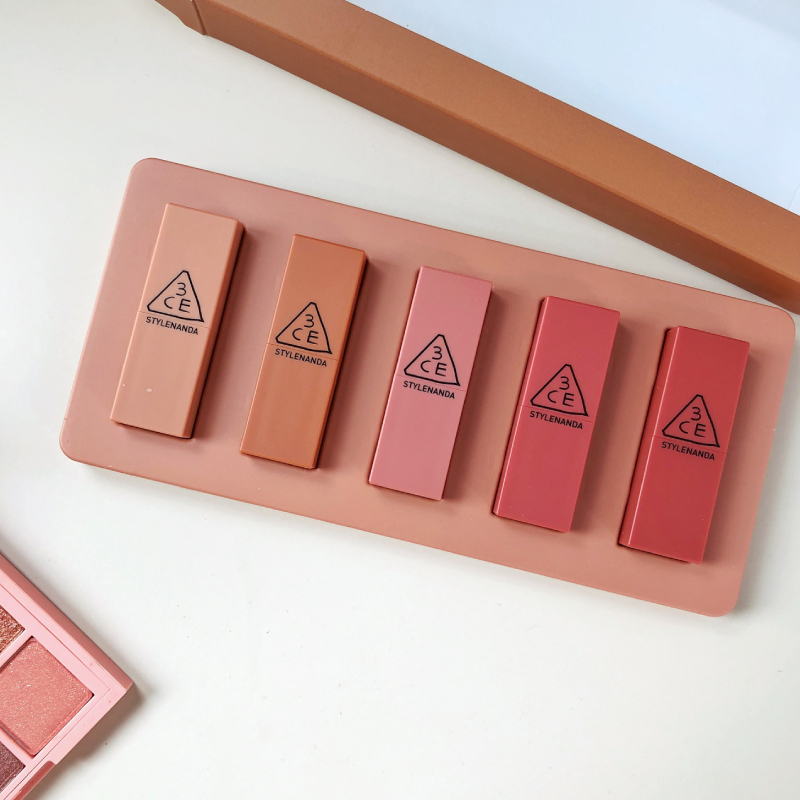 3CE韩国正品迷你口红唇釉小样套装水光糖浆唇露哑光持久丝绒MOOD