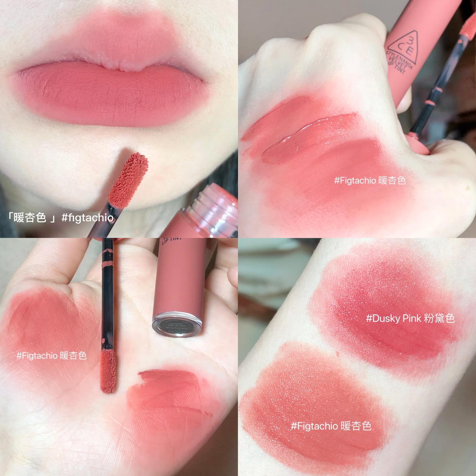 3ce唇釉暖杏色粉黛色丝绒口红