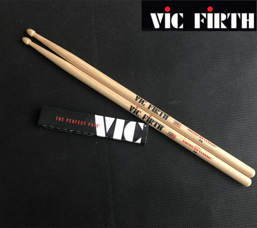 架子鼓鼓棒vic firth鼓棒胡桃木 5a 7a爵士鼓vf练习鼓槌vic鼓锤