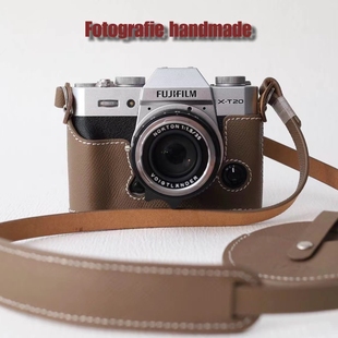 xs20手掌纹手作真皮保护套皮套相机包背带 XT5 富士XT50 XT30