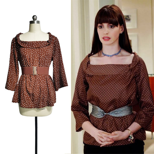 咖啡色好看甜美女轻熟复古衬衫