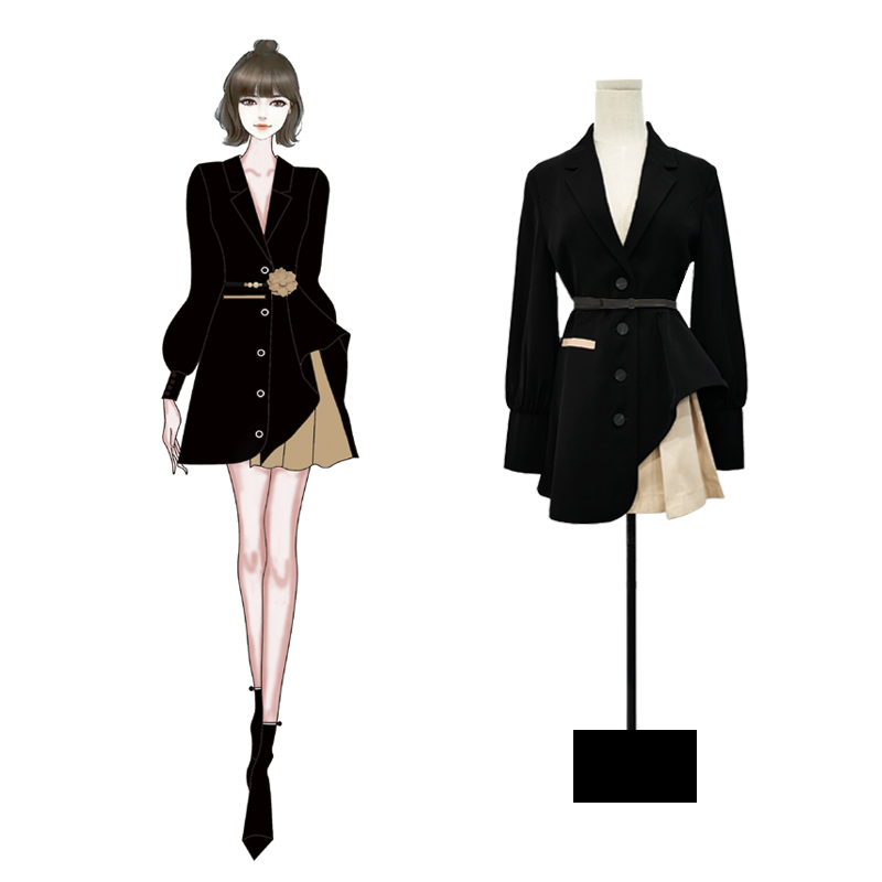 别致设计感修身小码轻熟收腰外套