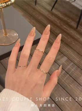 显瘦细的素圈光面戒指简约时尚百搭网红ins冷淡风小众细圈指环女