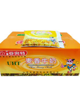 亚奥特麦香牛奶12袋箱装常温30天