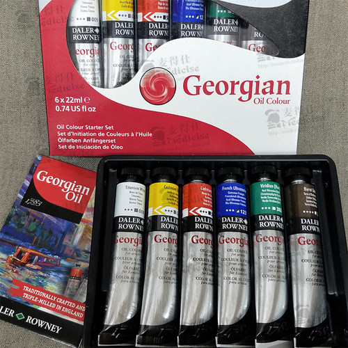 包邮英国达拉罗尼Georgian乔琴油画颜料威美油画22ml 6色套装单盒