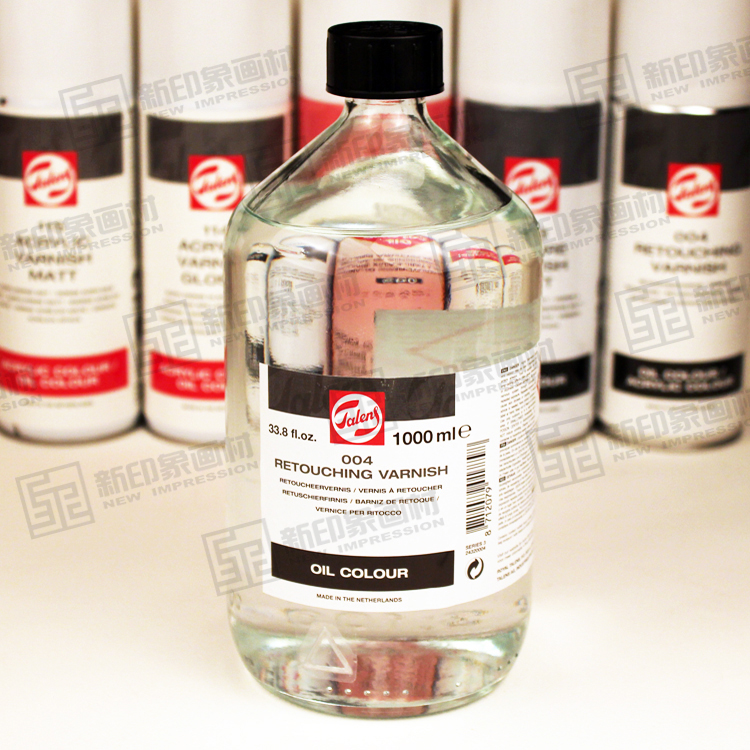 进口TALENS泰伦斯润色光油 上光剂004 油画重画衔接上光油 1000ml