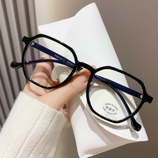 超轻多边形TR90大框眼镜女近视度数可配防蓝光方圆脸眼睛框架男潮