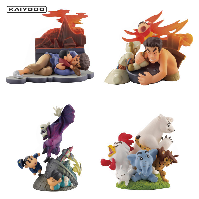 kaiyodo海洋堂扭蛋玩具 蜡笔小新 映画名场面 潮玩场景 礼物 现货