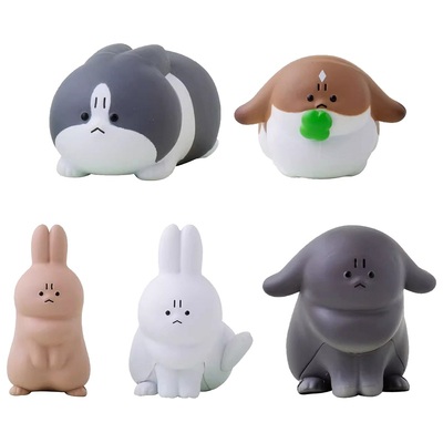 发怒萌兔造型摆件礼物扭蛋